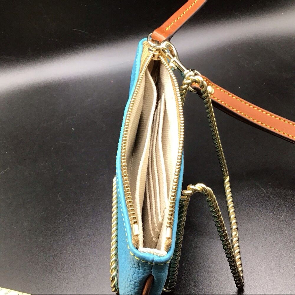 Dooney & Bourke Pebble Grain Medium Wallet Wristlet Sky Blue 7.5” x 4” New - Picture 7 of 7